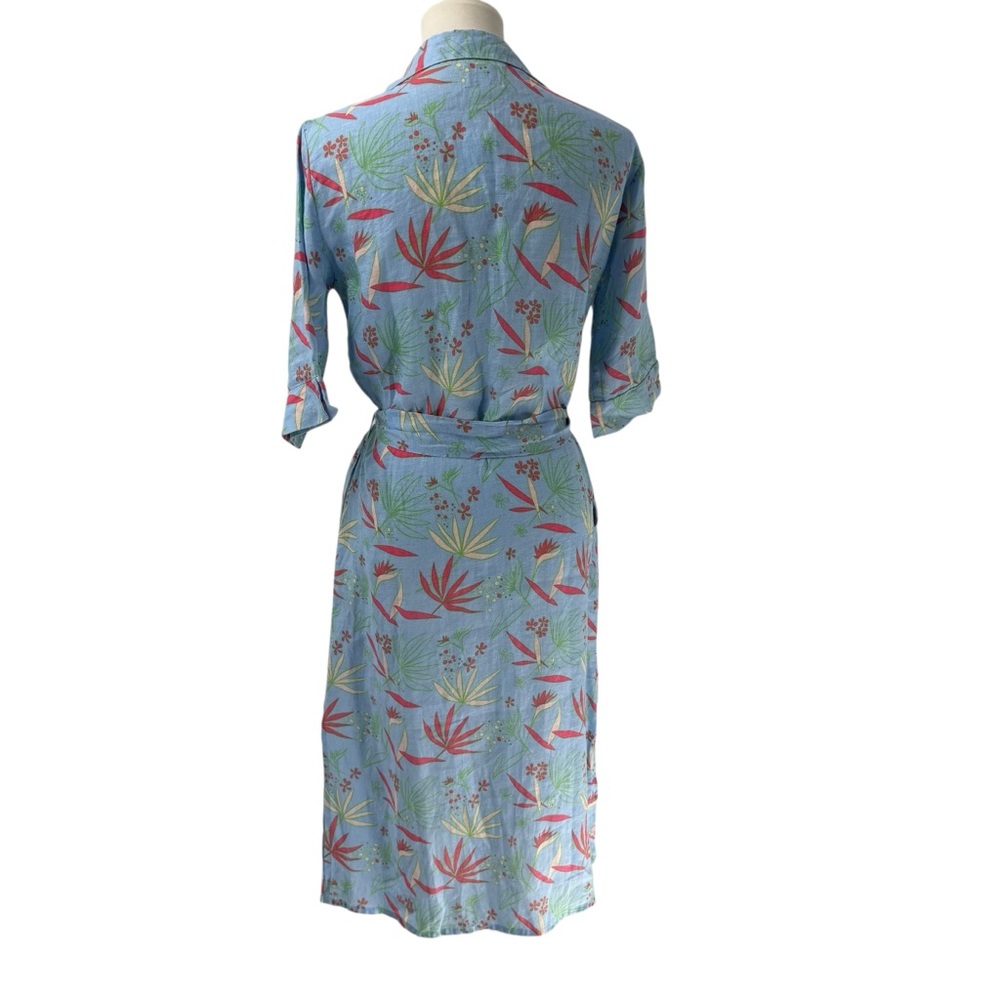 Hiho Floral Linen Midi Dress - Picture 2 of 13